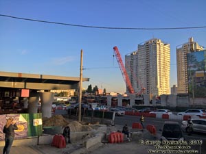 Фото Киева. Берестейский проспект. Сооружается новый Шулявский путепровод.