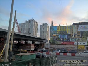 Фото Киева. Берестейский проспект. Сооружается новый Шулявский путепровод.