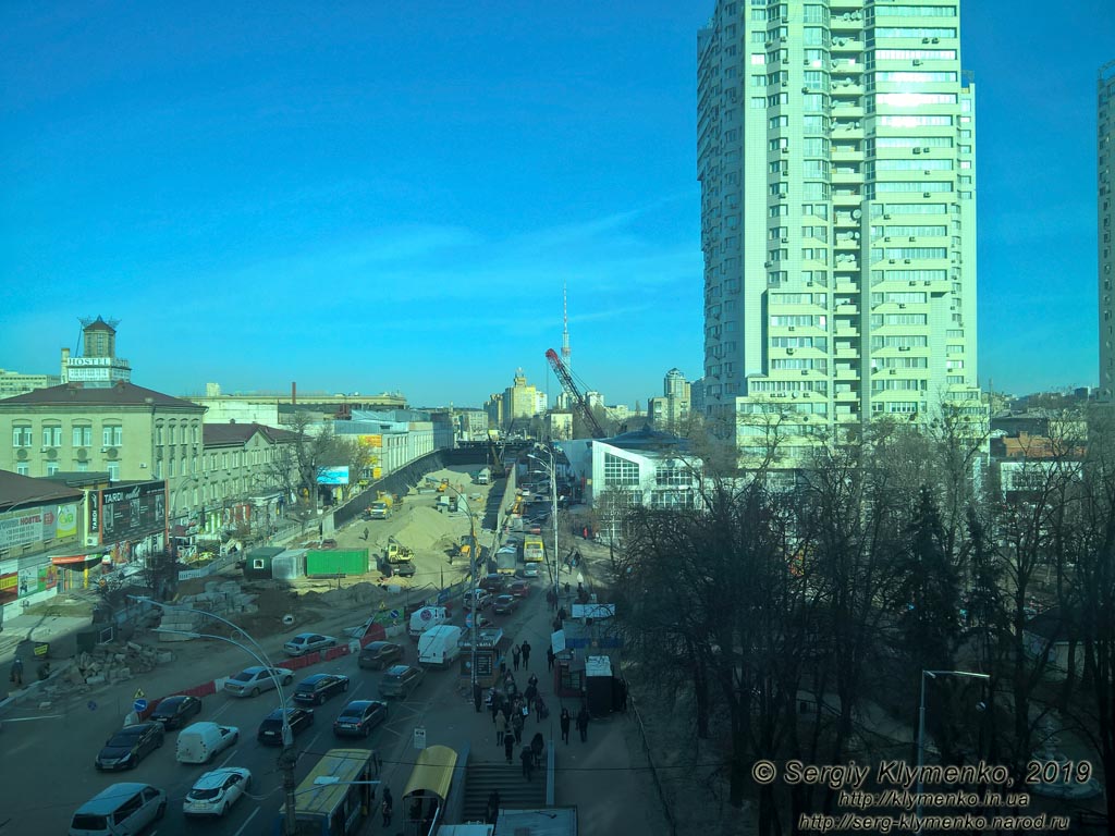 Фото Киева. Берестейский проспект. Сооружается новый Шулявский путепровод.