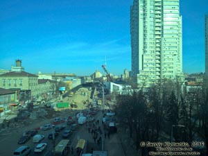 Фото Киева. Берестейский проспект. Сооружается новый Шулявский путепровод.