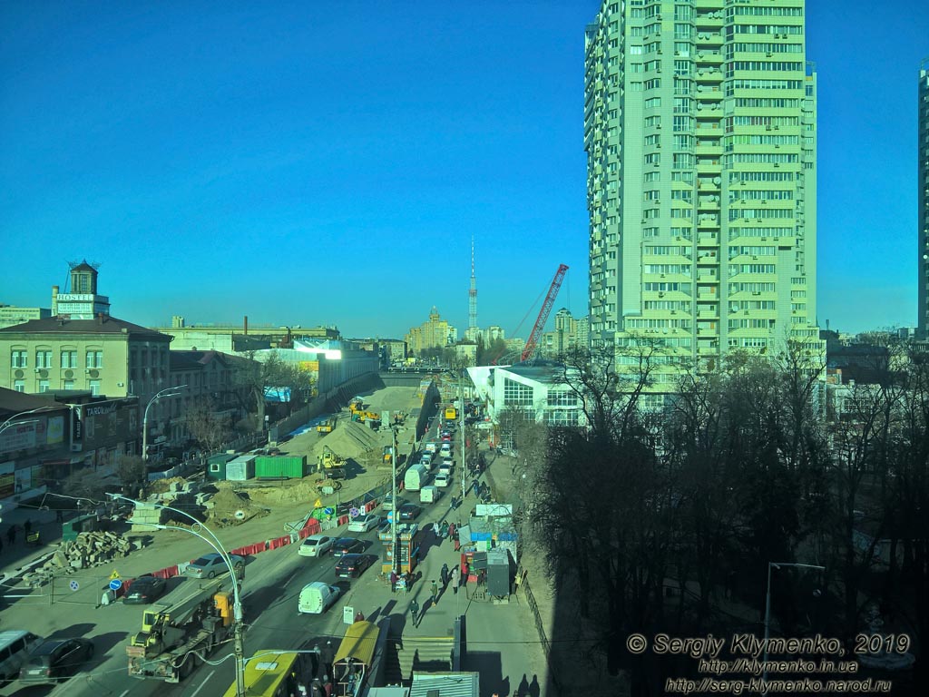 Фото Киева. Берестейский проспект. Сооружается новый Шулявский путепровод.