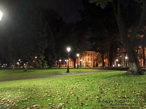 Киев вечерний. В Мариинском парке вечером.