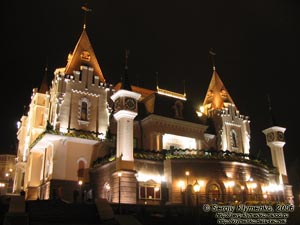 Фото Киева. Новое здание Кукольного театра. Вечер 2 января 2006 года.