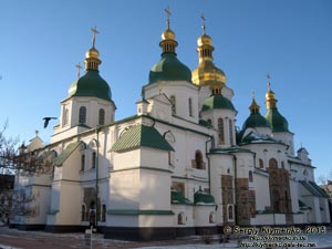 Фото Киева. Архитектурный ансамбль Софии Киевской. Софийский собор, памятник архитектуры XI века.