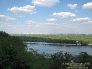 Фото Киева. Вид на Днепр с Владимирской горки.