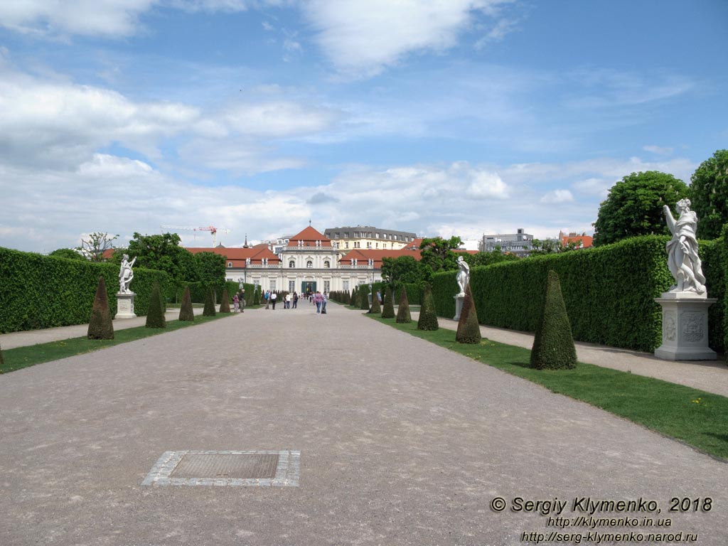 Вена (Vienna), Австрия (Austria). Фото. Дворцовый комплекс Бельведер (Schloss Belvedere). Нижний дворец (Unteres Belvedere).