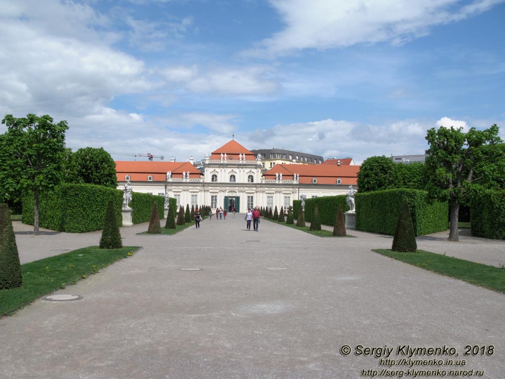 Вена (Vienna), Австрия (Austria). Фото. Дворцовый комплекс Бельведер (Schloss Belvedere). Нижний дворец (Unteres Belvedere).