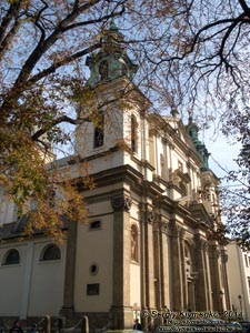 Фото Кракова. Старый Город. Университетский Храм Св. Анны (Kościół św. Anny). Вид со стороны Плант (Planty).