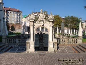 Фото Кракова. Скалка (Skałką). Костёл и монастырь Ордена Отцов Паулинов на Скалке. Пруд Святого Станислава (Sadzawka św. Stanisława).