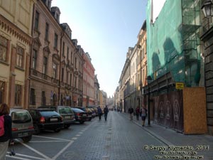Фото Кракова. Старый Город. Улица Св. Яна (Św. Jana). Вид со стороны Костёла Преображения Господня (Kościół Przemienienia Pańskiego).