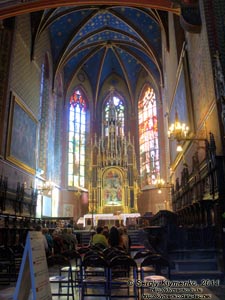 Фото Кракова. Старый Город. Костёл Святого Франциска Ассизского (XIII век), интерьер.