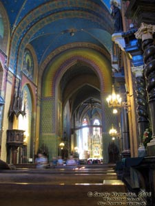 Фото Кракова. Старый Город. Костёл Святого Франциска Ассизского (XIII век), интерьер.