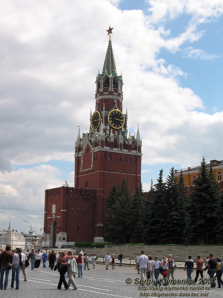 Московский Кремль. Спасская башня (вид с Красной площади).