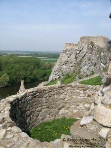 Словакия (Slovensko). Фото. Девинский град (Devínsky hrad). Вид на Дунай.