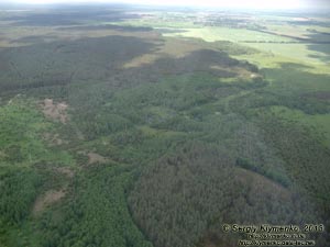 Фото с борта самолёта. В небе над Макаровским районом Киевской области.