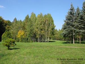 Белая Церковь, Александрийский парк. Фото. Пейзаж невдалеке от беседки.