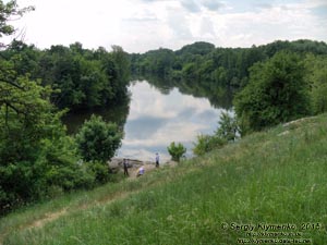 Белая Церковь, Александрийский парк. Фото. Вид речки Рось с Палиевой горы.