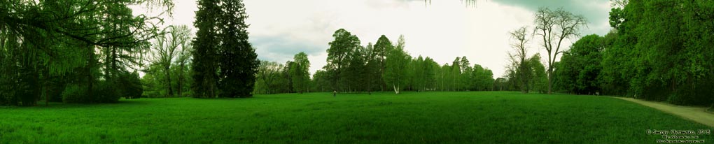 Белая Церковь, Александрийский парк. Фото. Панорама (~180°) Большой поляны.