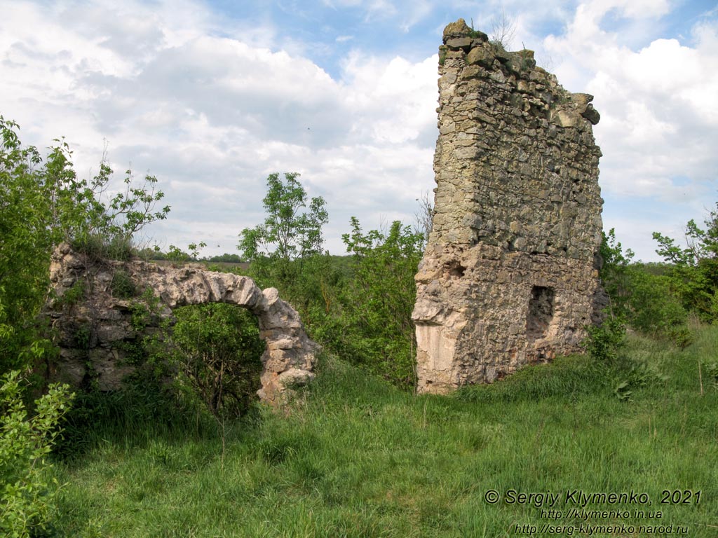 Хмельницкая область. Село Пановцы Каменец-Подольского района. Фото. Руины Панивецкого замка (48°37'23"N, 26°36'54"E).