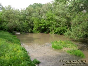 Хмельницкая область. Село Притуловка. Фото. Речка Ушица возле водяной мельницы XIX века (48°48'35"N, 27°05'50"E), построенная при Игнации Сцибор-Мархоцком.