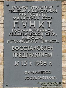 Карпаты. Фото. Географический Центр Европы, охранная табличка 1986 года.