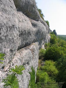 Крым. Эски-Кермен, западный обрыв.