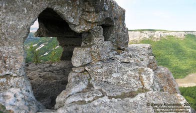 Крым. Мангуп-Кале. Самый край мыса Тешкли-бурун («Дырявый мыс»).