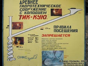 Крым. Чуфут-Кале, схема древнего подземного гидротехнического сооружения «Тик-Кую».