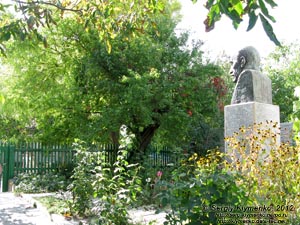 Крым. Фото. Старый Крым, дом-музей Александра Грина. А. С. Грин и ныне смотрит на старый орех.