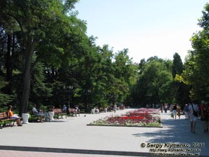 Севастополь. Фото. Партерный цветник на Приморском бульваре.