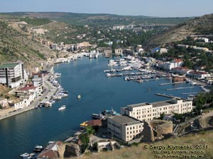 Крым. Фото. Балаклава, Балаклавcкая бухта, вид сверху от руин крепости Чембало.