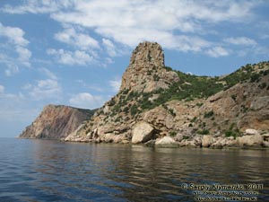 Крым. Фото. Скала Митилены (Мытилино), вид с моря.