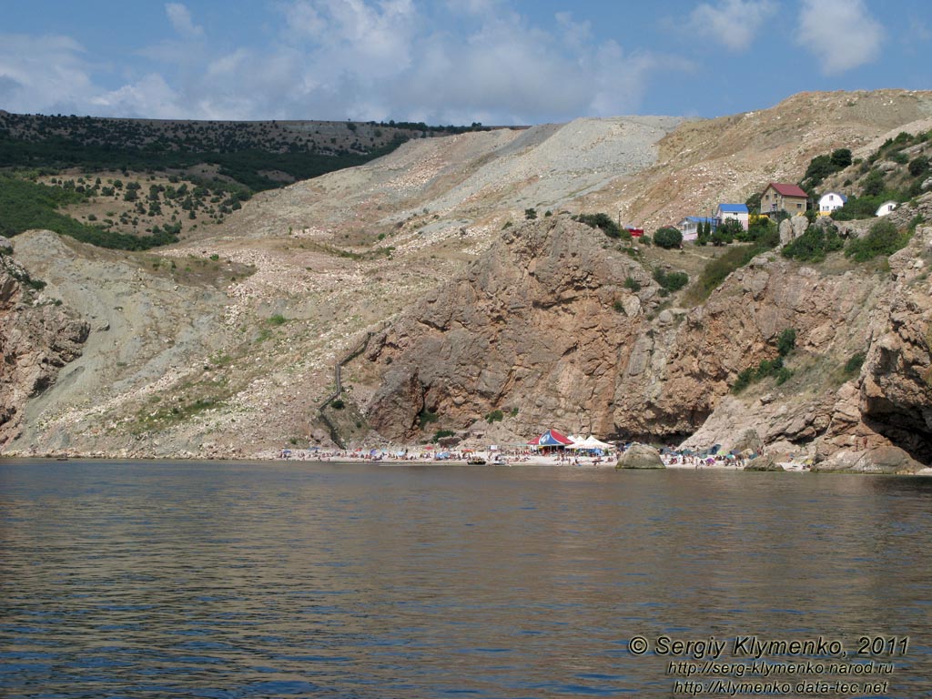 Крым. Фото. Василёва балка и пляж Васили, вид с моря.