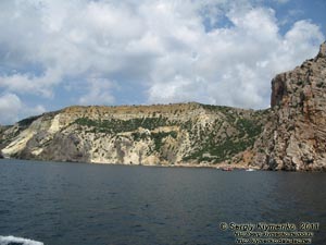 Крым. Фото. Плато Кая-Баш, вид с моря.