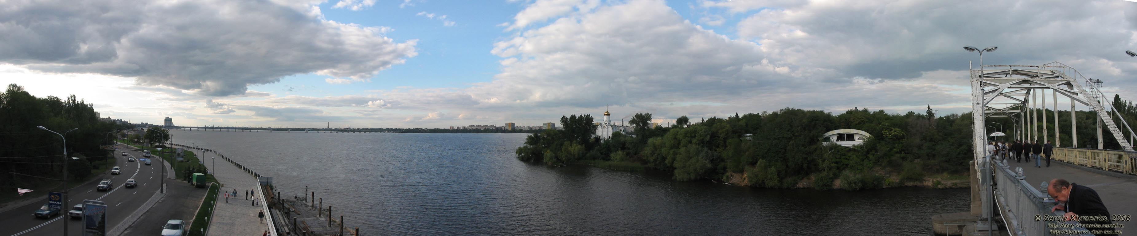 Днепропетровск, вид на р. Днепр и о. Монастырский (вид "против течения").