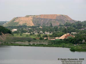 Фото Донецка. Терриконы (за Кальмиусом).