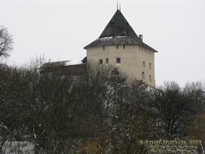 Галич. Фото. На горе - восстановленная башня Галицкого замка.