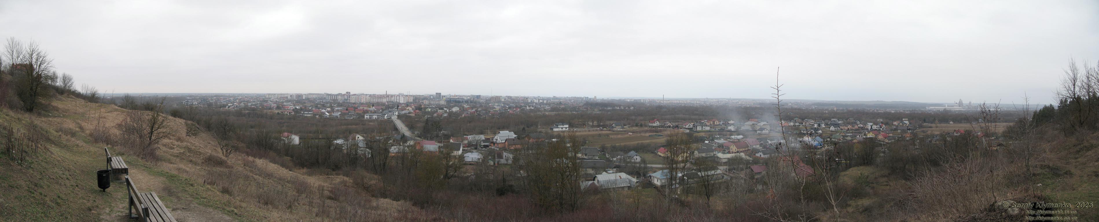 Ивано-Франковск. Фото. Волчинецкие горы. Панорама (~180°) Ивано-Франковска со смотровой площадки.