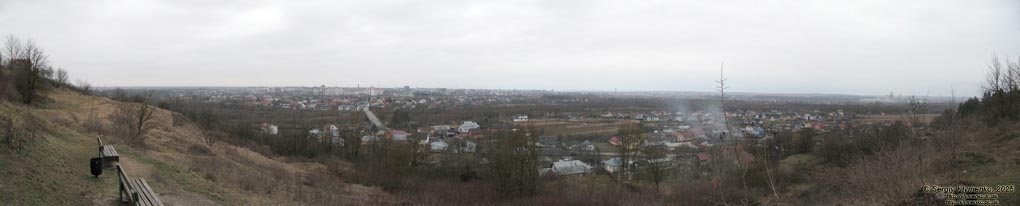 Ивано-Франковск. Фото. Волчинецкие горы. Панорама (~180°) Ивано-Франковска со смотровой площадки.