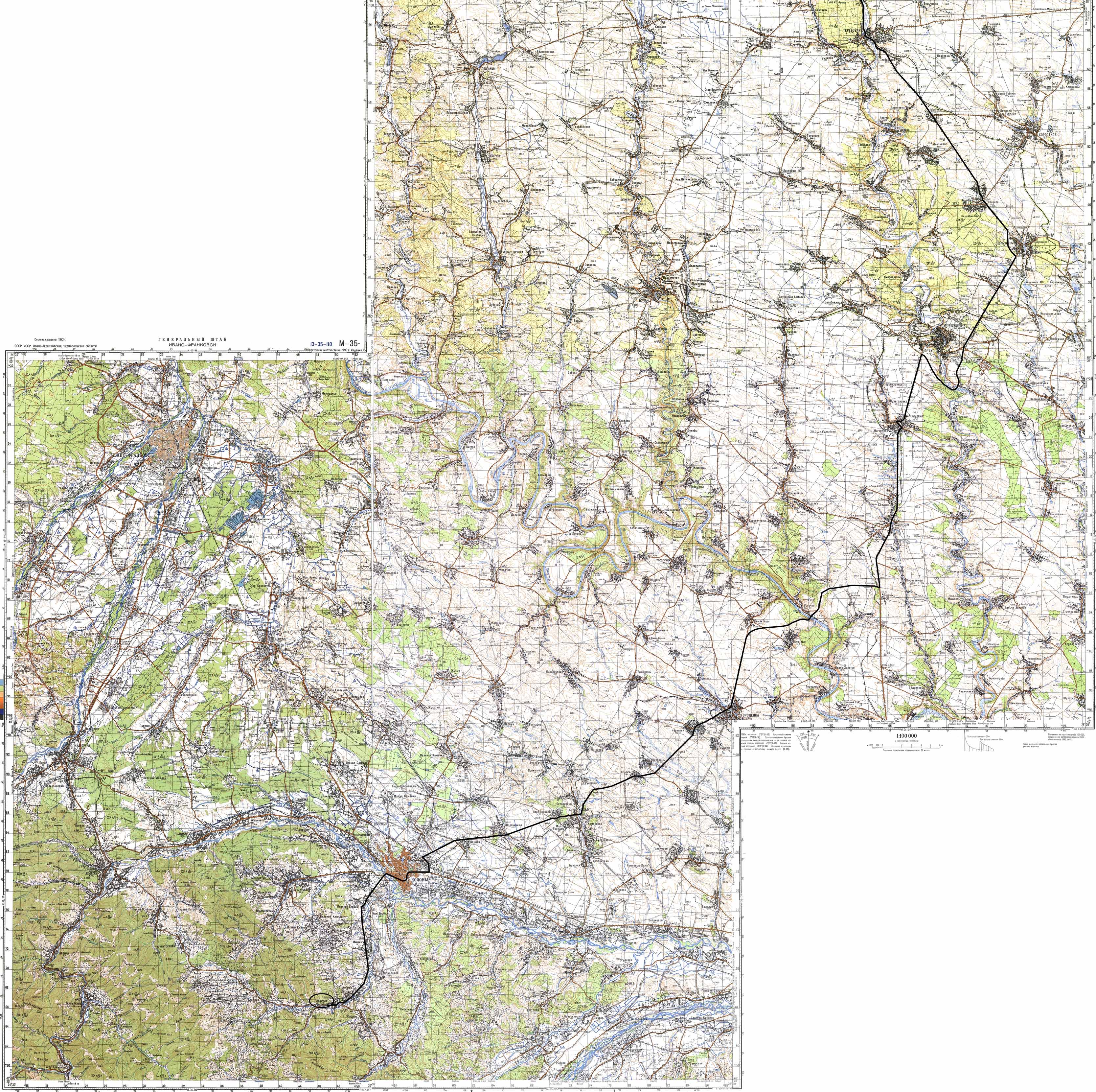Карпаты, июнь 2008 года. День первый. Карта маршрута, часть первая.