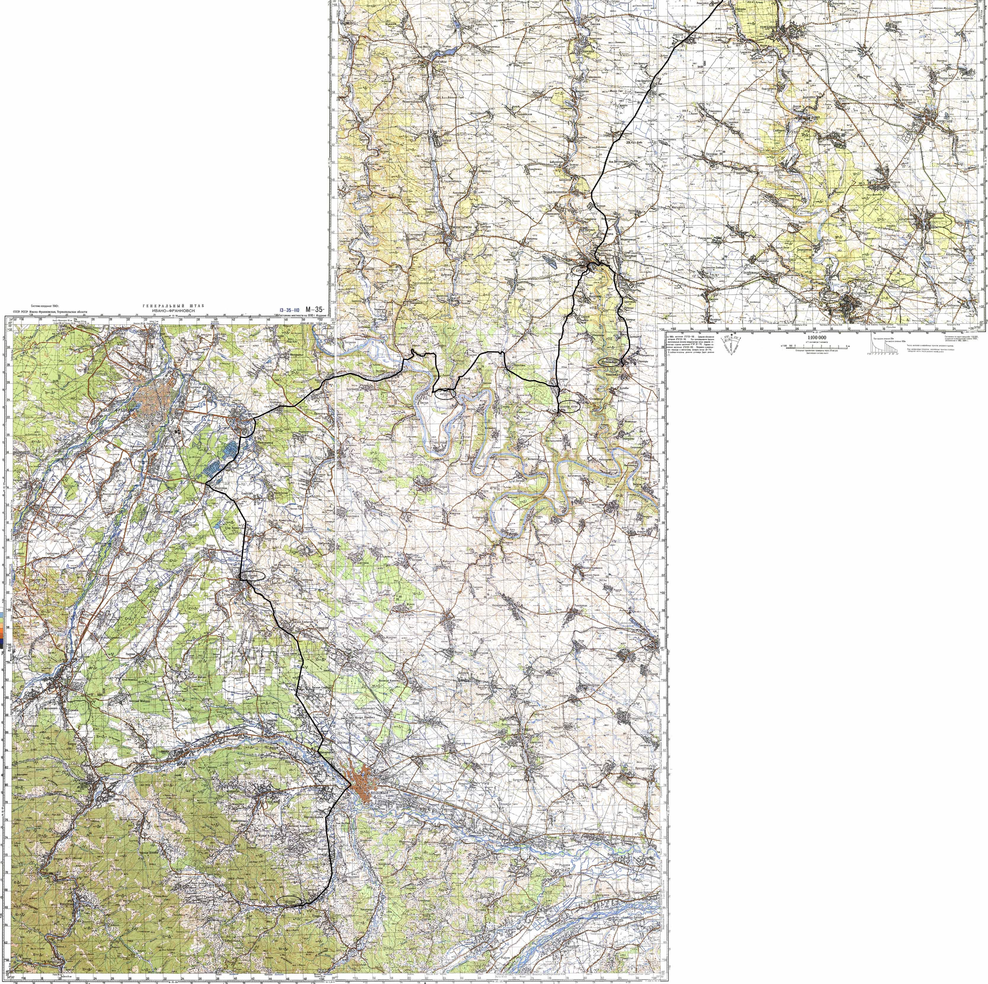 Карпаты, июнь 2008 года. День седьмой. Карта маршрута, часть первая.