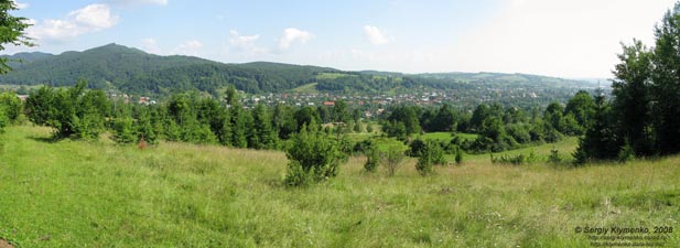 Ивано-Франковская область. Карпатские пейзажи. Вид на Яблунов с окрестных возвышенностей.