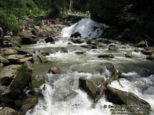 Львовская область. Речка Каменка. Фото. Водопад на речке Каменка.