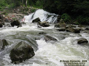 Львовская область. Речка Каменка. Фото. Водопад на речке Каменка.