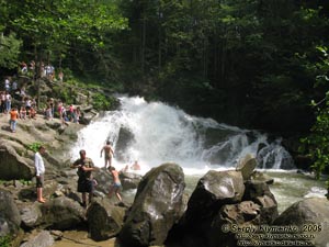 Львовская область. Речка Каменка. Фото. Водопад на речке Каменка.