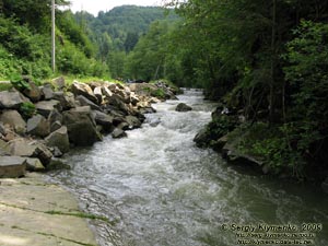 Львовская область. Речка Каменка. Фото. Немного выше водопада.