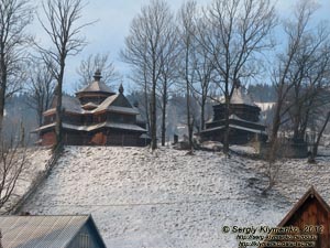 Закарпатье, поселок Ясиня. Фото. Деревянная Церковь Вознесения Господнего (Струковская церковь), 1824 год.