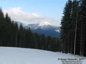 Ивано-Франковская область, горнолыжный курорт Буковель. Фото. Начало трассы №5G.