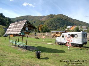 Закарпатская область, Колочава. Фото. Музей «Колочавская узкоколейка». Санитарная трёхосная автодрезина СМД-1.