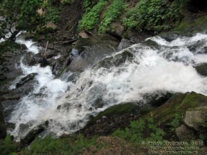 Карпаты. Закарпатская область. Фото. Водопад Шипот, вид сверху.